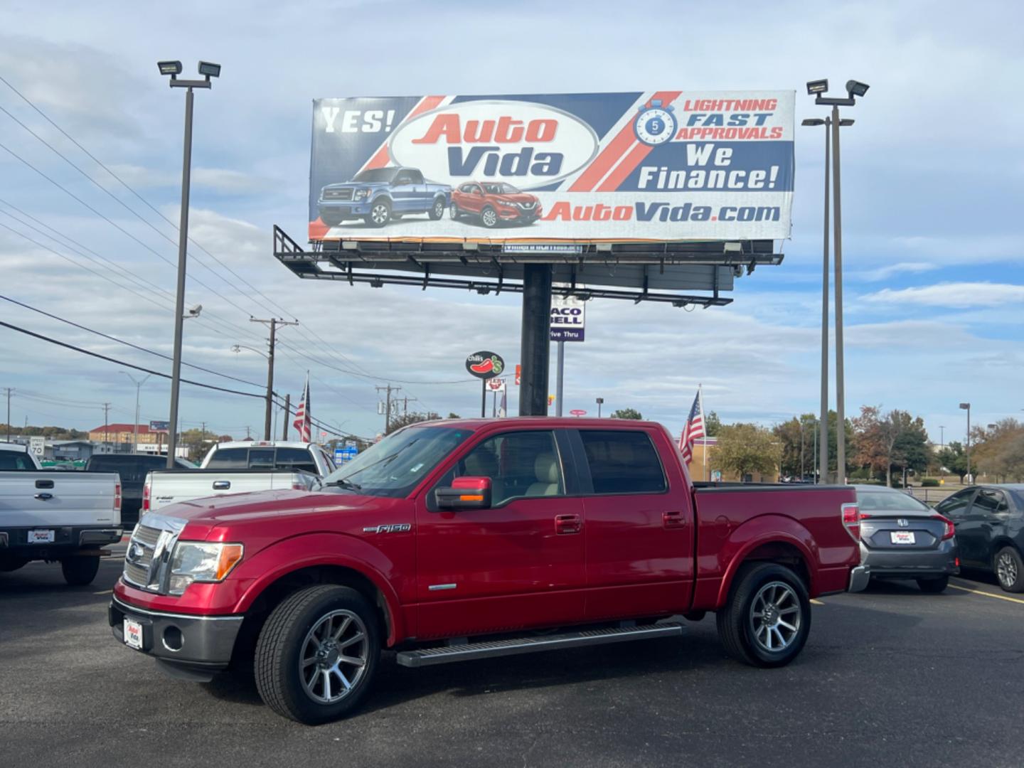 2012 RED Ford F-150 Platinum SuperCrew 6.5-ft. Bed 2WD (1FTFW1CT5CF) with an 3.5L V6 TURBO engine, 6-Speed Automatic transmission, located at 420 I-35E, Lancaster, TX, 75146, (469) 297-4144, 32.593929, -96.823685 - Photo#0